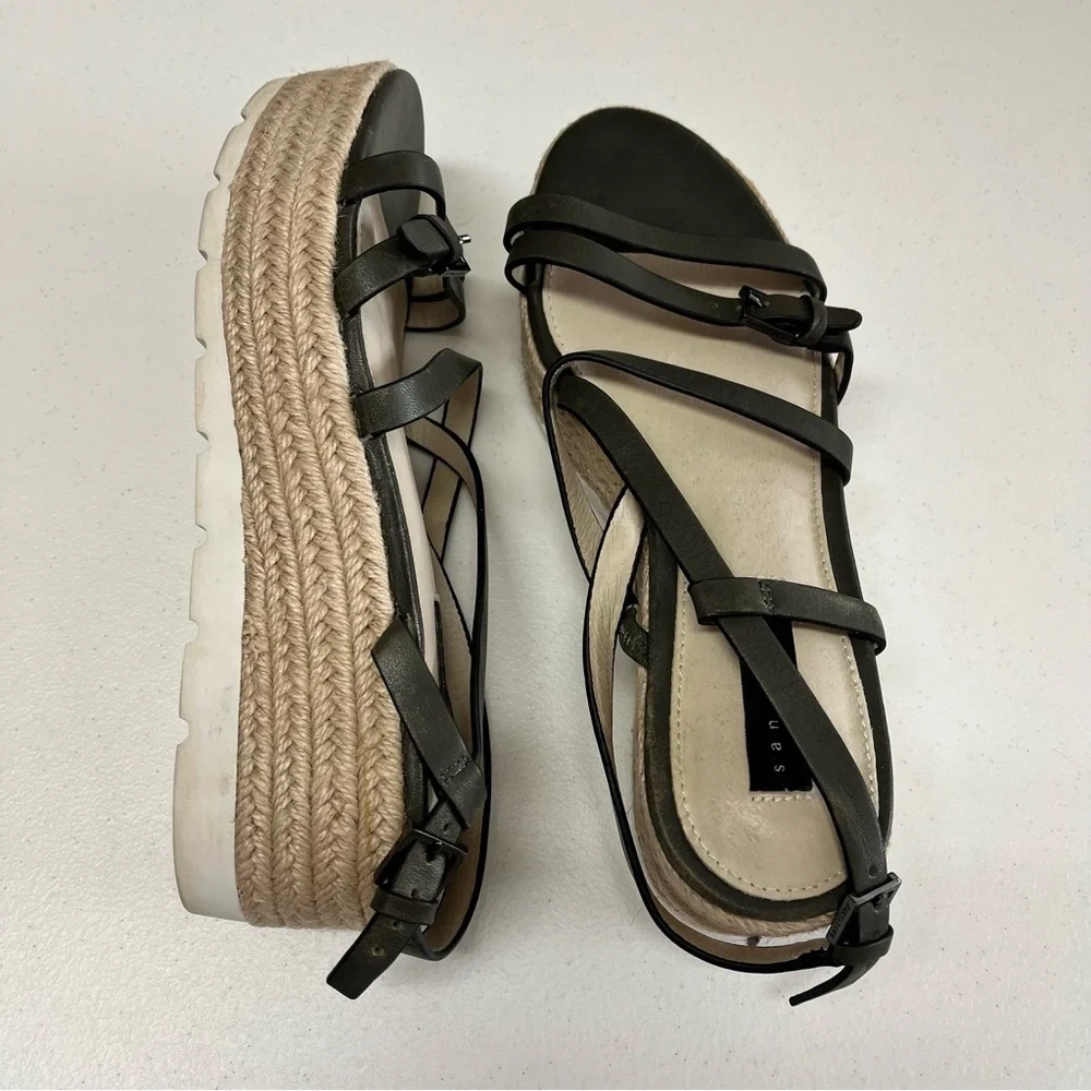 Sanctuary Black Multi-Strap Espadrille Sandals